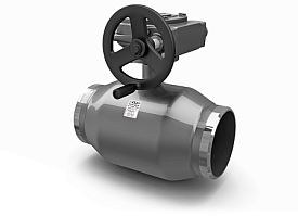 Кран шаровый LD КШЦПР, Ду150, Ру 2,5 МПа, из стали 20, с редуктором...